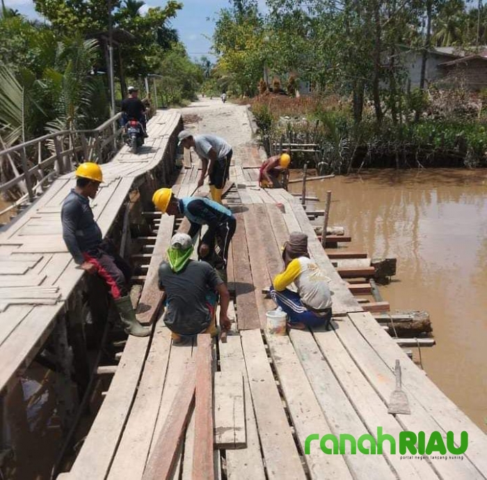Rampung diperbaiki, Kepala Dinas PUTR Inhil himbau Masyarakat tetap Waspada